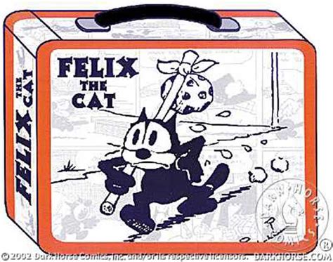 cat metallic senior lunch box|Felix the Cat Lunchbox for sale .